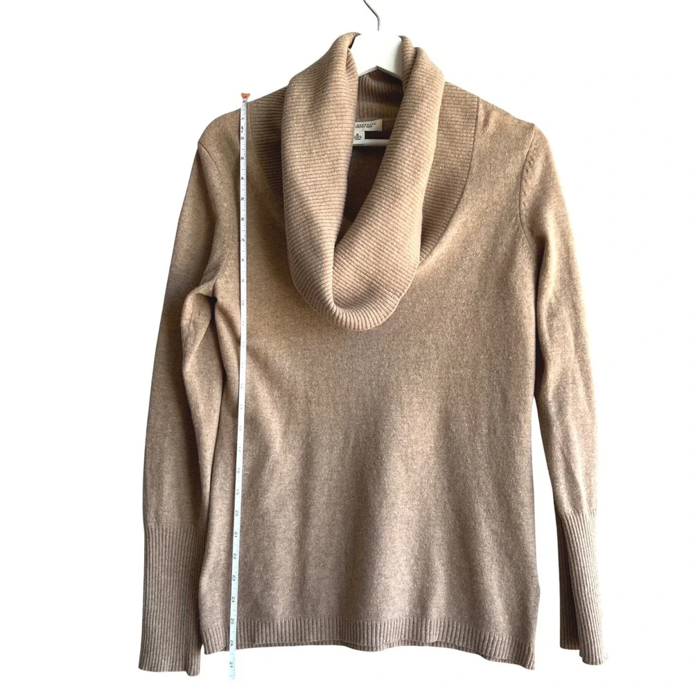 Banana Republic Merino Wool Cashmere Cowl Neck Sweater Tan S/884210-01 Medium